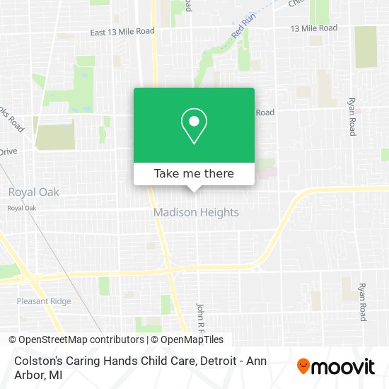 Colston's Caring Hands Child Care map