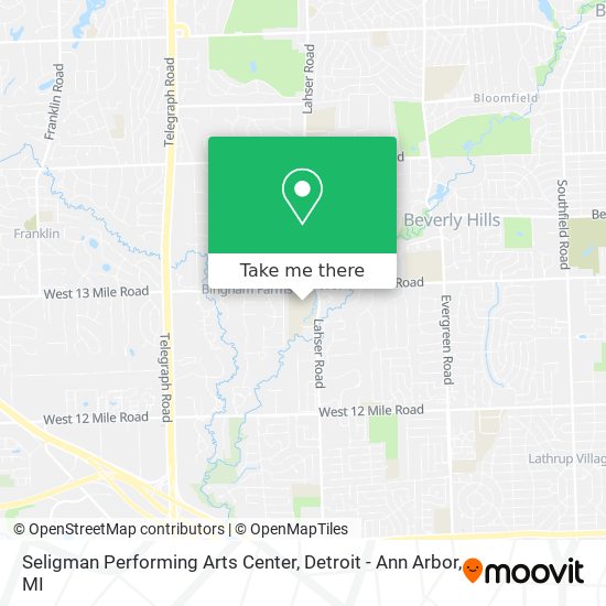 Mapa de Seligman Performing Arts Center