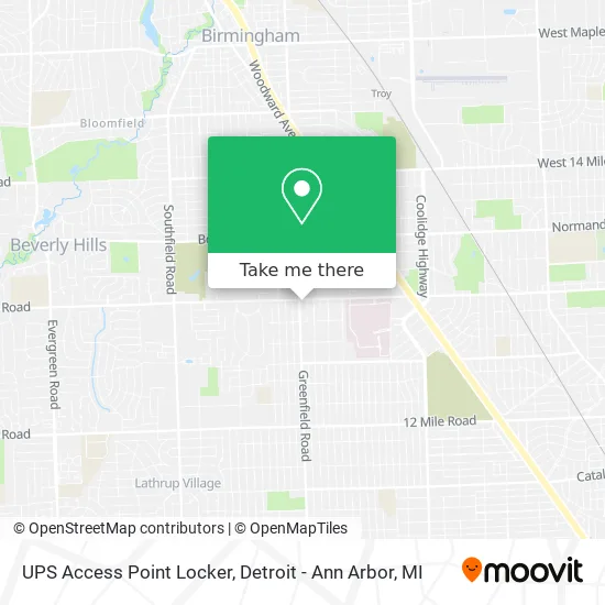 UPS Access Point Locker map