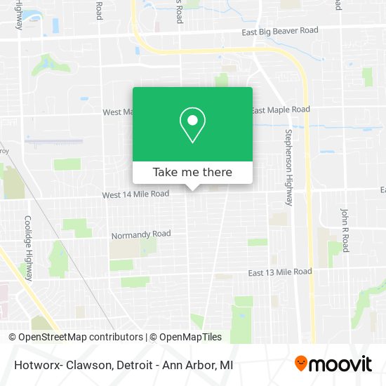 Hotworx- Clawson map