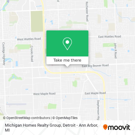 Mapa de Michigan Homes Realty Group