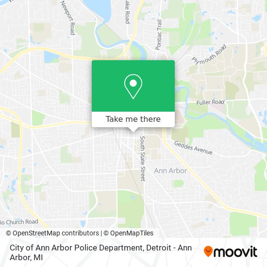City of Ann Arbor Police Department map