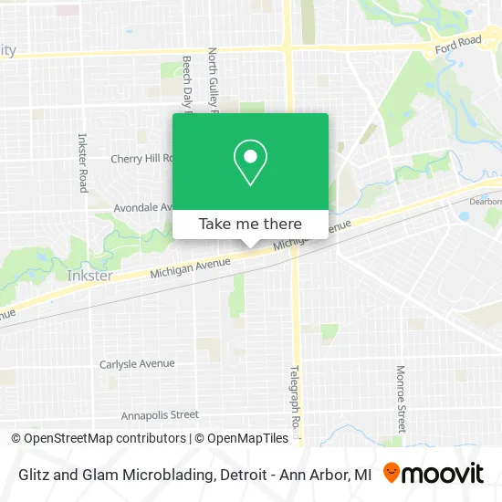 Glitz and Glam Microblading map