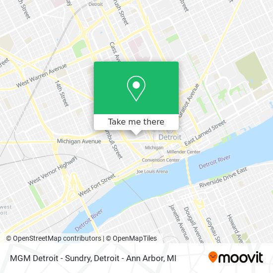 Mapa de MGM Detroit - Sundry