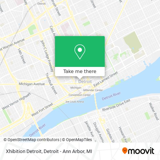 Mapa de Xhibition Detroit