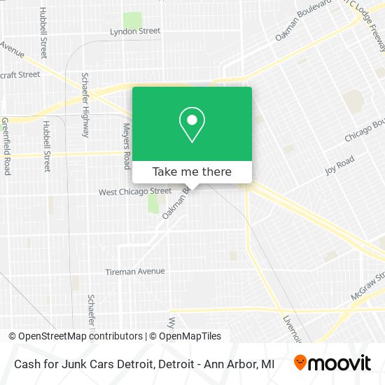 Cash for Junk Cars Detroit map