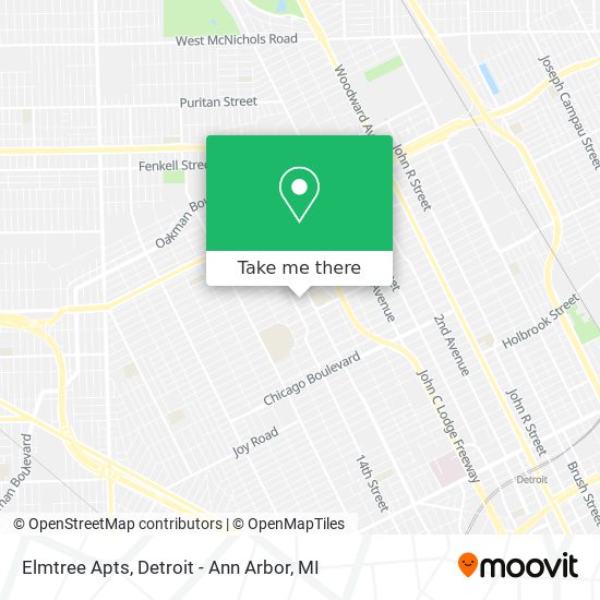 Elmtree Apts map