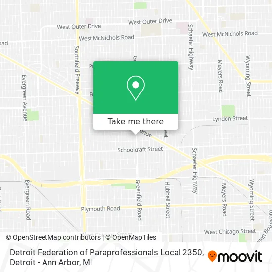 Detroit Federation of Paraprofessionals Local 2350 map
