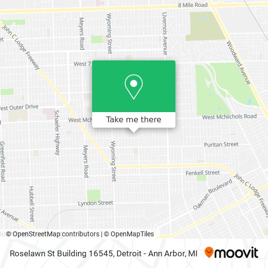 Roselawn St Building 16545 map