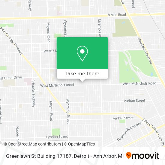 Mapa de Greenlawn St Building 17187