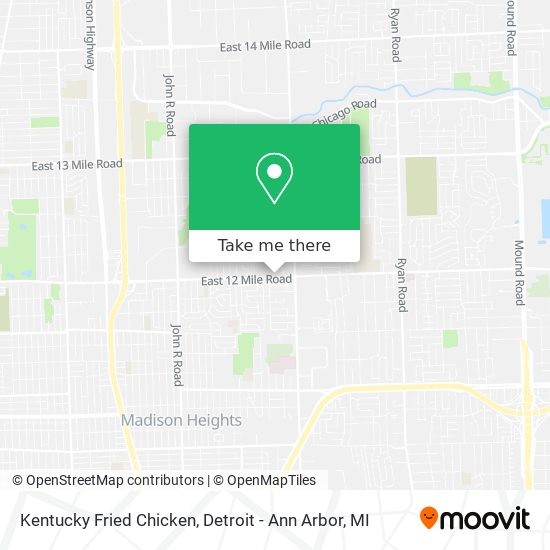 Kentucky Fried Chicken map