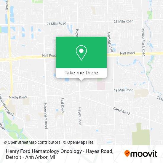 Mapa de Henry Ford Hematology Oncology - Hayes Road