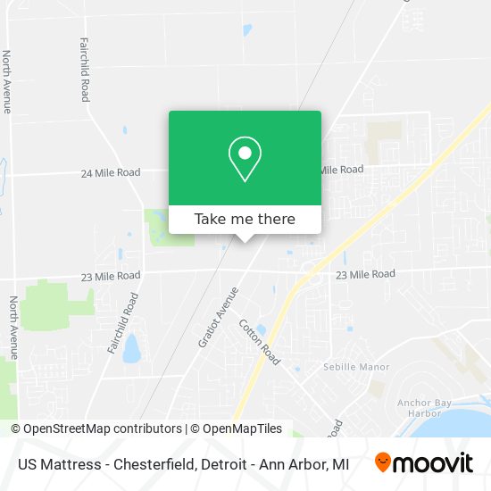 Mapa de US Mattress - Chesterfield