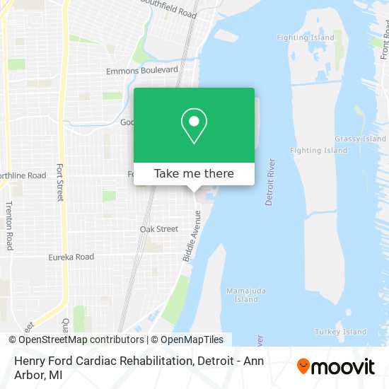 Mapa de Henry Ford Cardiac Rehabilitation