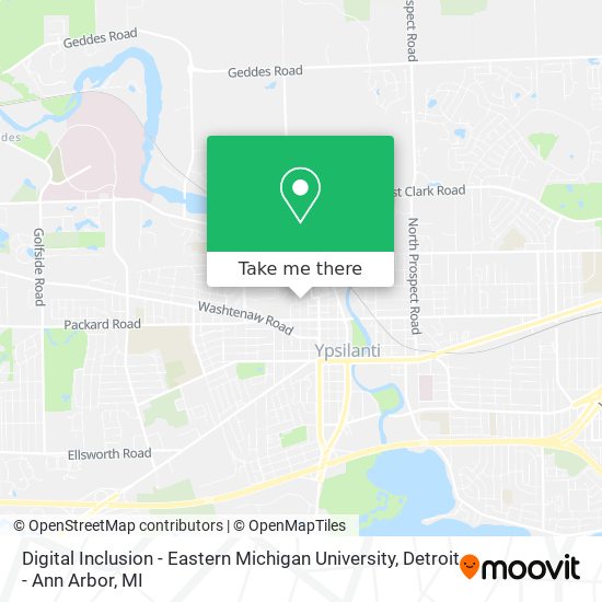 Digital Inclusion - Eastern Michigan University map