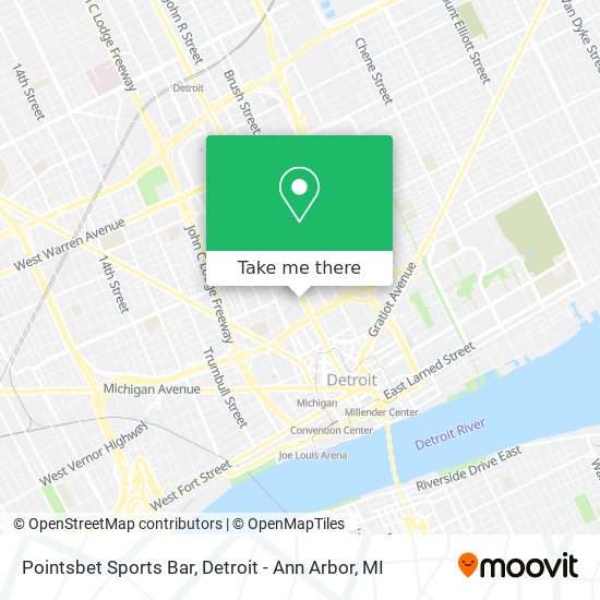 Pointsbet Sports Bar map