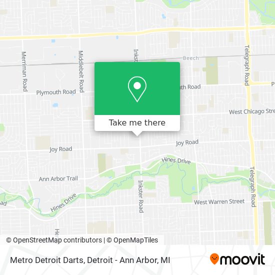 Mapa de Metro Detroit Darts