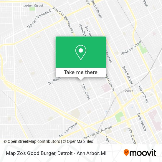 Map Zo's Good Burger map