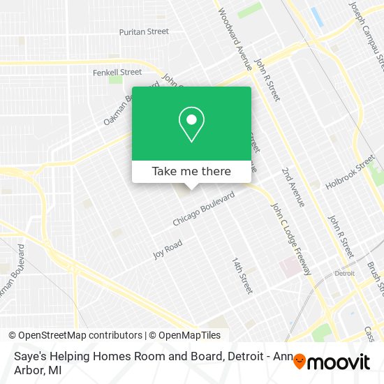 Saye's Helping Homes Room and Board map