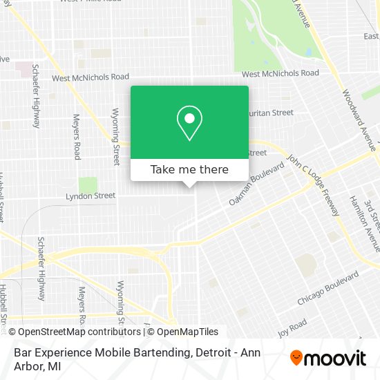 Bar Experience Mobile Bartending map