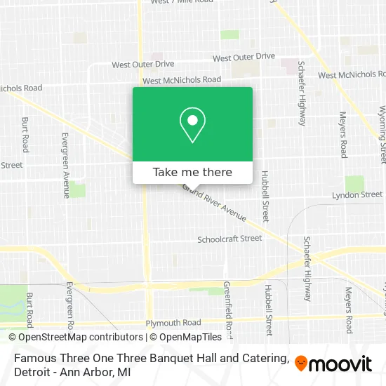 Mapa de Famous Three One Three Banquet Hall and Catering