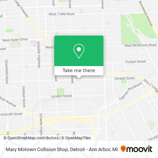 Mapa de Mary Motown Collision Shop