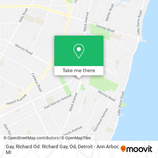 Gay, Richard Od: Richard Gay, Od map