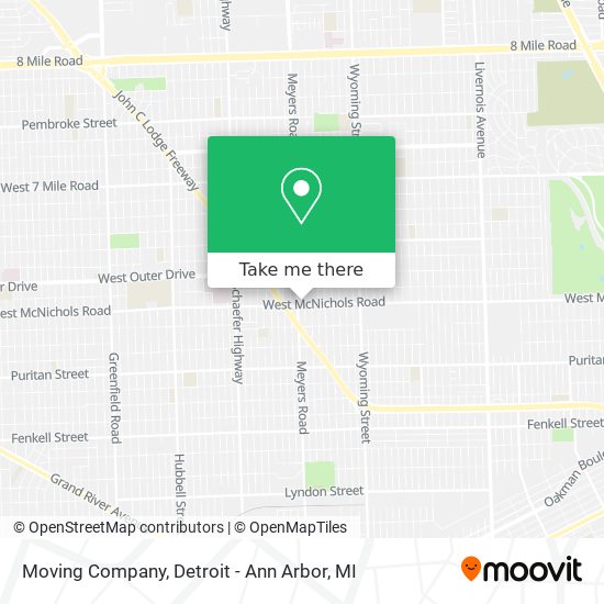 Moving Company map