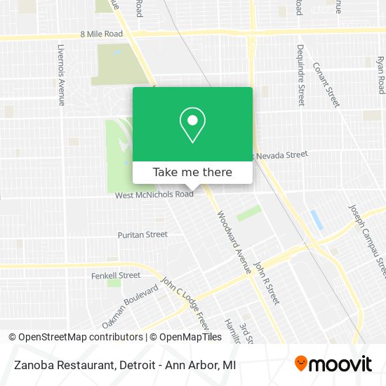 Zanoba Restaurant map