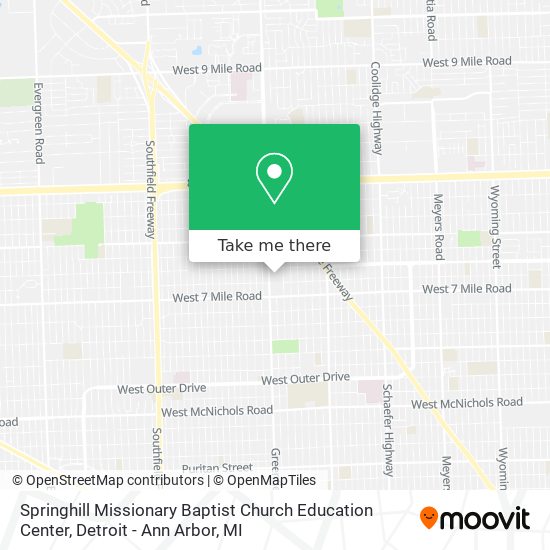 Mapa de Springhill Missionary Baptist Church Education Center