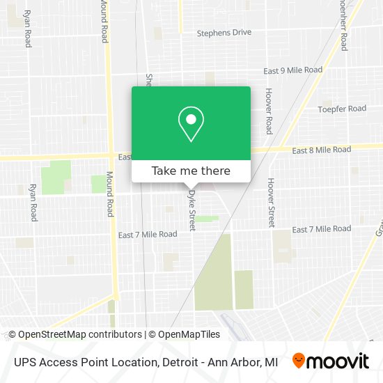 UPS Access Point Location map