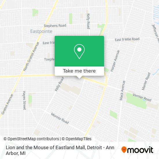 Lion and the Mouse of Eastland Mall map