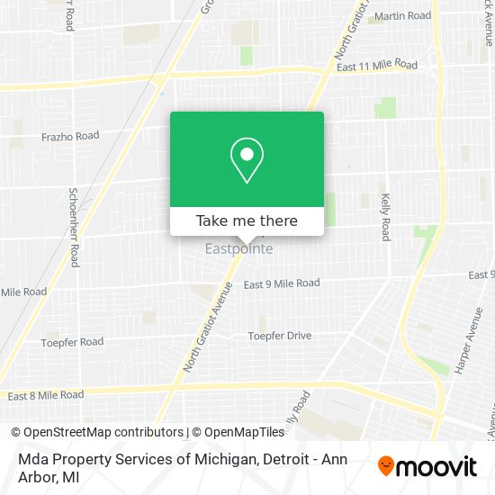 Mapa de Mda Property Services of Michigan