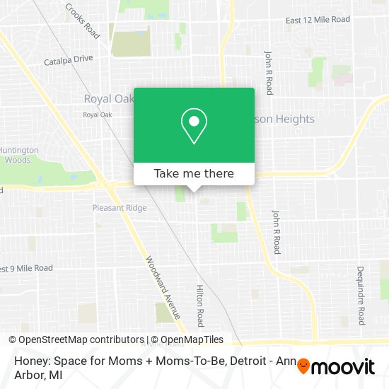 Honey: Space for Moms + Moms-To-Be map