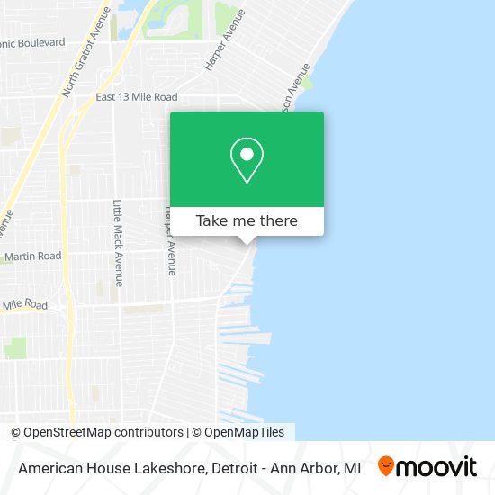 American House Lakeshore map