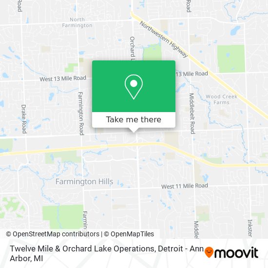 Mapa de Twelve Mile & Orchard Lake Operations