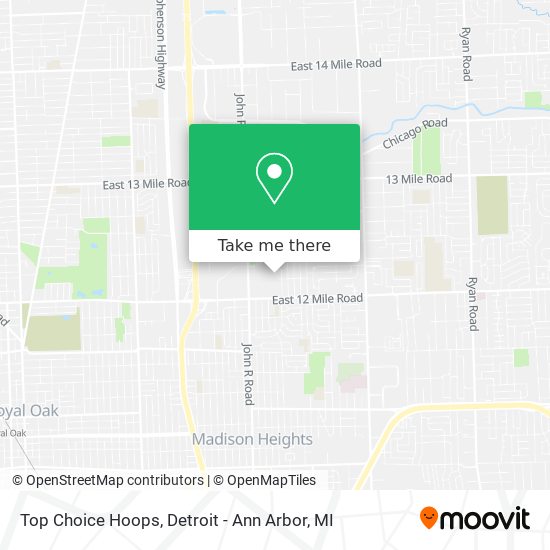 Mapa de Top Choice Hoops