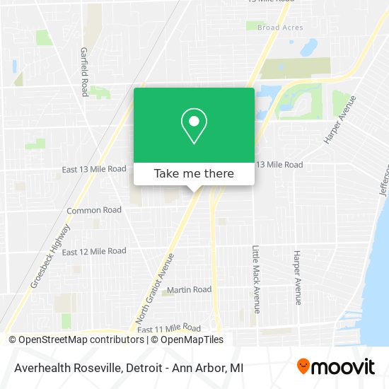 Averhealth Roseville map