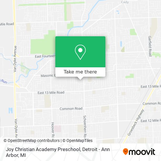 Joy Christian Academy Preschool map
