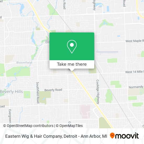 Eastern Wig & Hair Company map