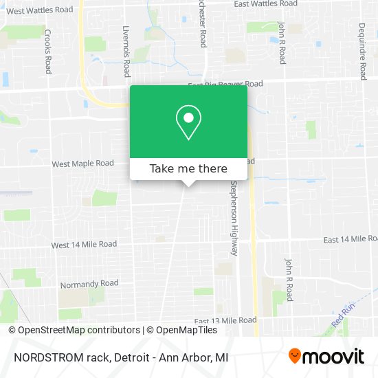 Mapa de NORDSTROM rack