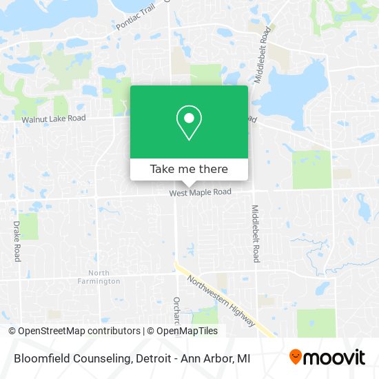 Bloomfield Counseling map