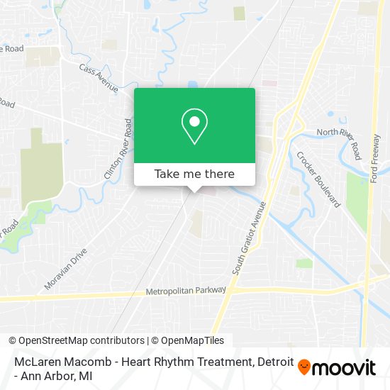 Mapa de McLaren Macomb - Heart Rhythm Treatment
