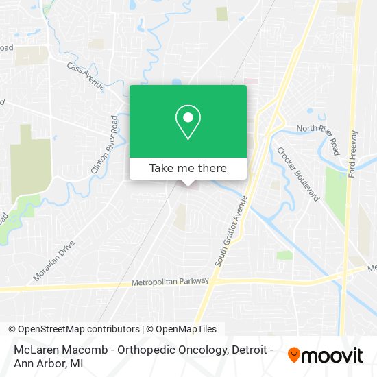 McLaren Macomb - Orthopedic Oncology map