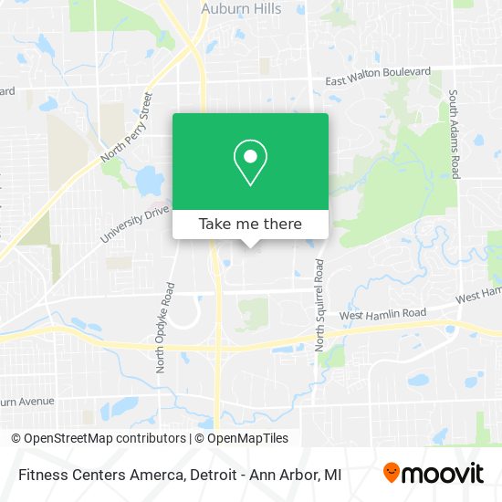 Mapa de Fitness Centers Amerca