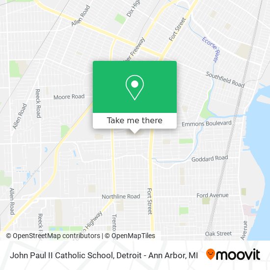 Mapa de John Paul II Catholic School