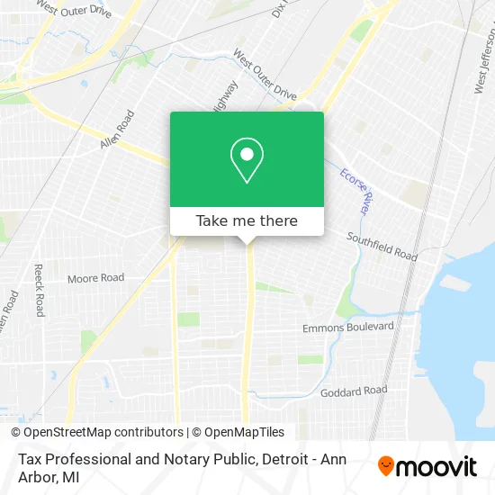 Tax Professional and Notary Public map