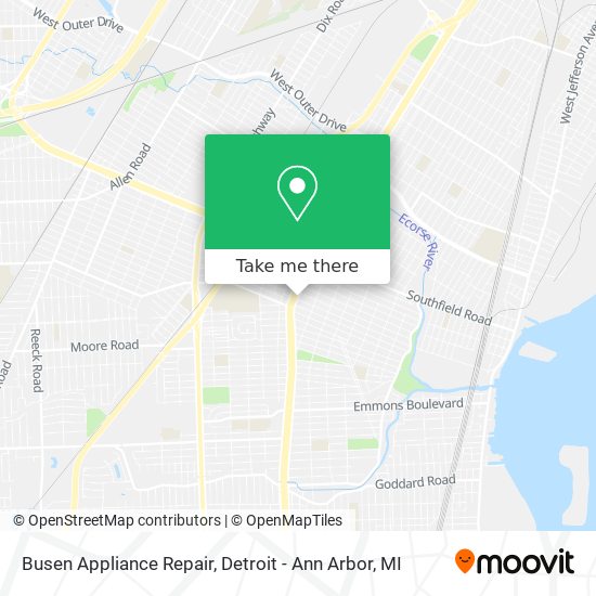 Mapa de Busen Appliance Repair
