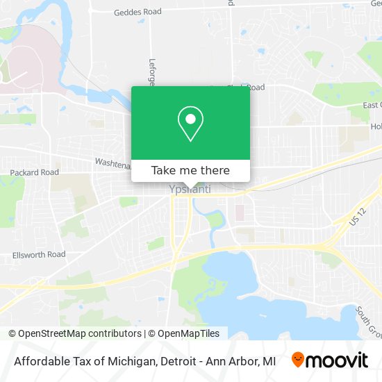 Affordable Tax of Michigan map