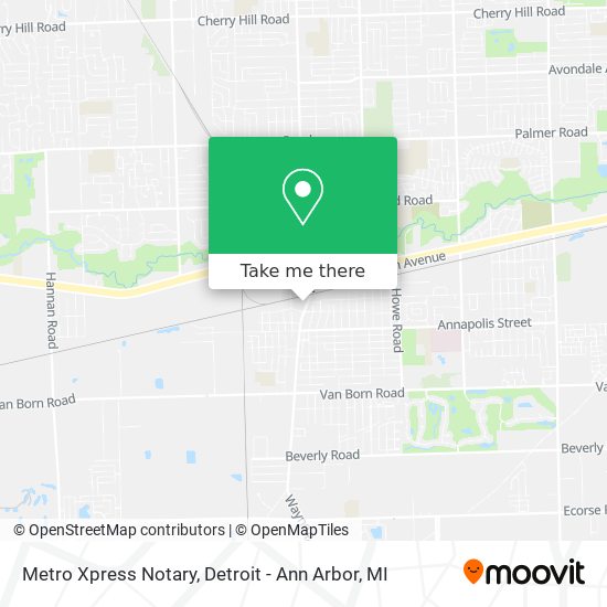 Mapa de Metro Xpress Notary